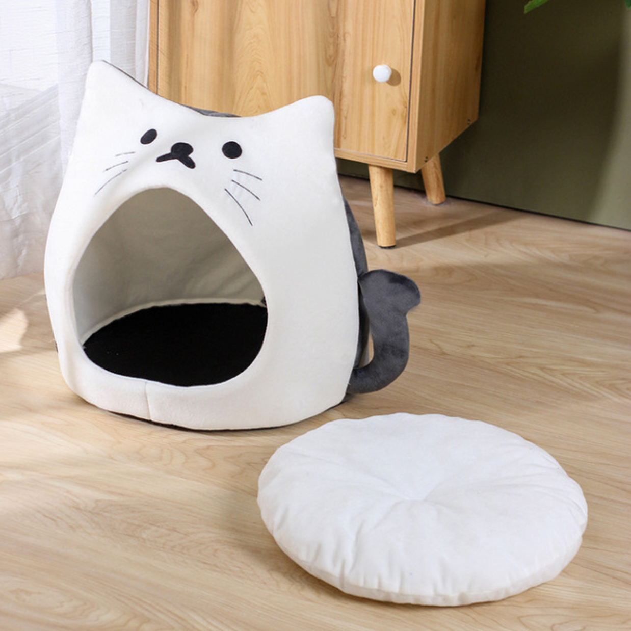 Warm Cozy Cat Bed - Image 9