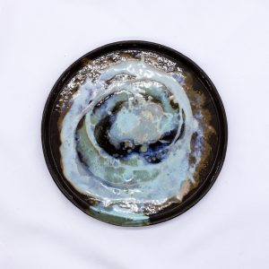 23 cm Coralight Smoked Grey Large Stoneware Handmade Ceramic Dinner Plate