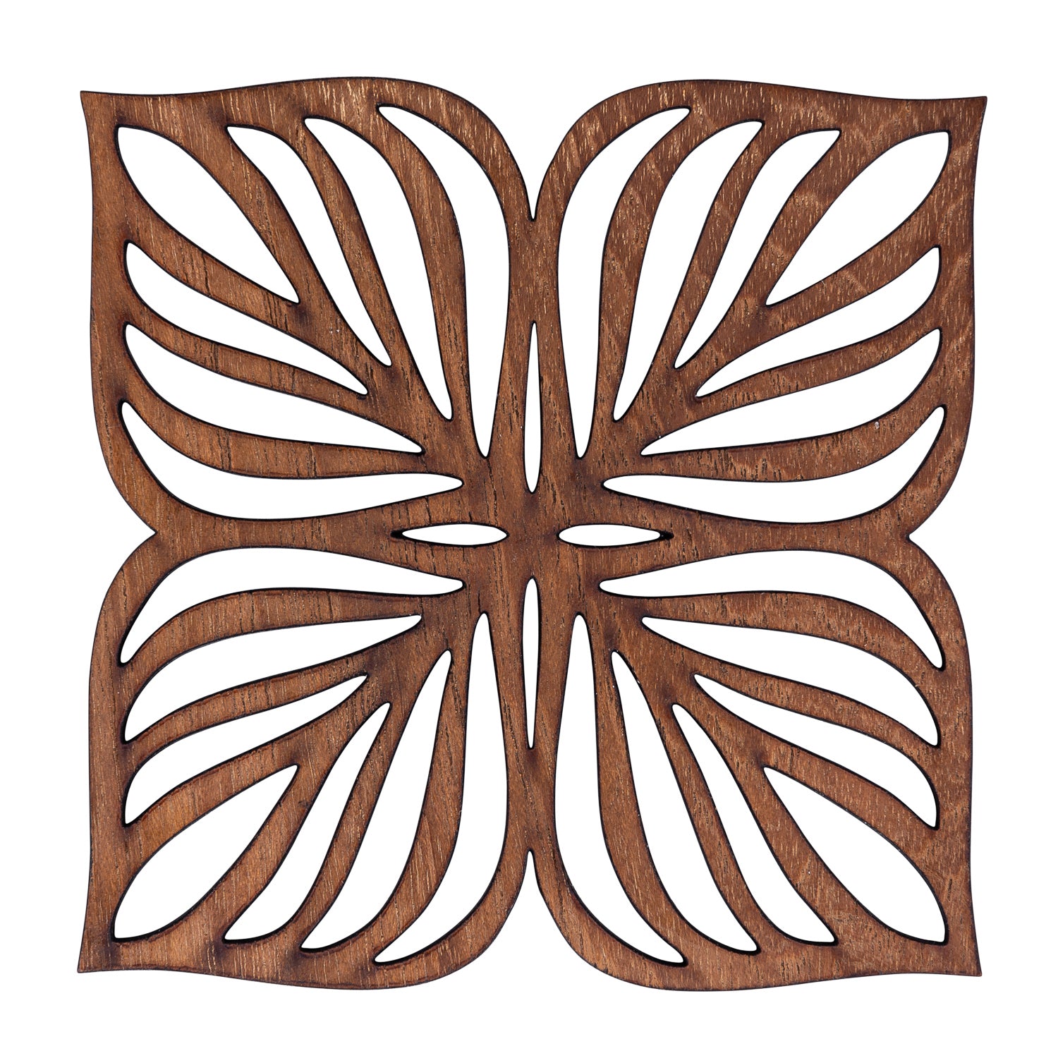 Botanical Upcycled Teak Wood Coasters - Set of 2 or 4 - Image 6